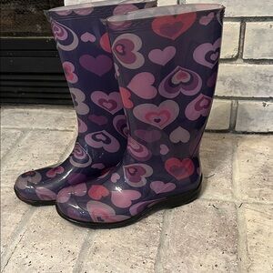 Heart Pattern Rain Boots